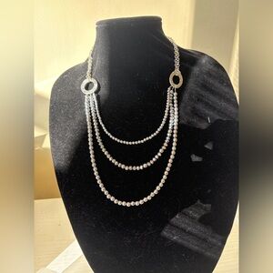Three Strand Silver Necklace